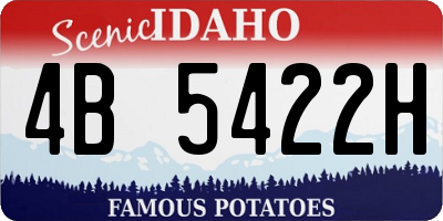ID license plate 4B5422H