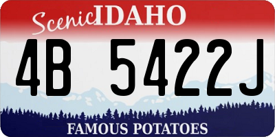 ID license plate 4B5422J