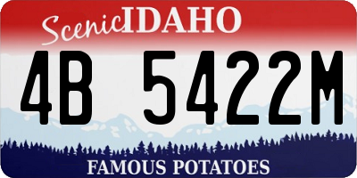 ID license plate 4B5422M