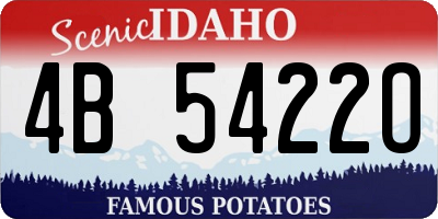ID license plate 4B5422O