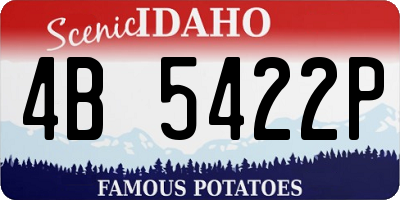ID license plate 4B5422P