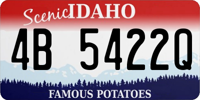 ID license plate 4B5422Q