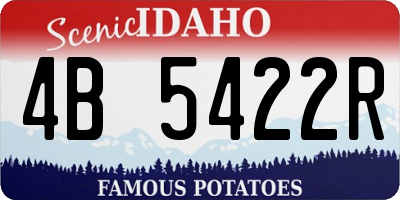 ID license plate 4B5422R