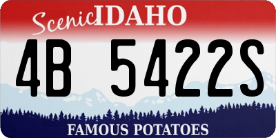 ID license plate 4B5422S