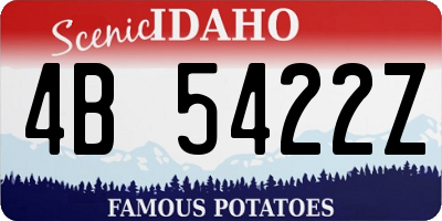 ID license plate 4B5422Z