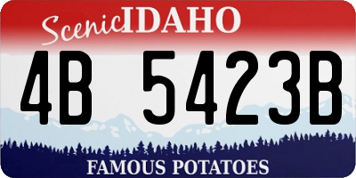 ID license plate 4B5423B
