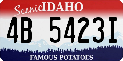 ID license plate 4B5423I