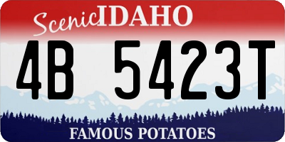 ID license plate 4B5423T