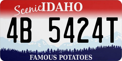 ID license plate 4B5424T