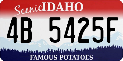 ID license plate 4B5425F
