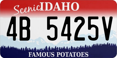 ID license plate 4B5425V