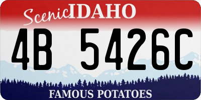 ID license plate 4B5426C