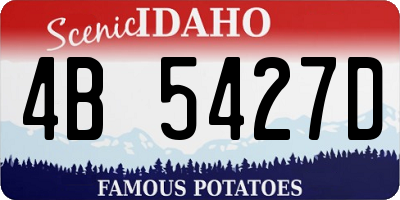 ID license plate 4B5427D