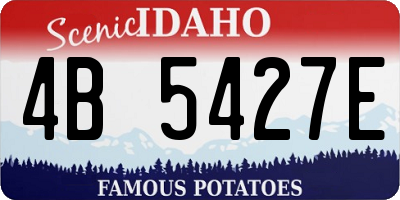 ID license plate 4B5427E