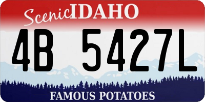 ID license plate 4B5427L