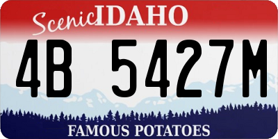 ID license plate 4B5427M