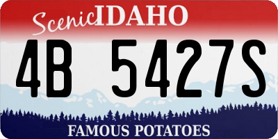 ID license plate 4B5427S