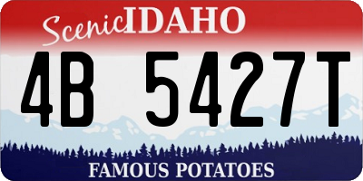 ID license plate 4B5427T