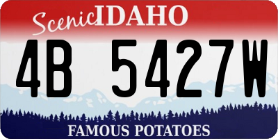 ID license plate 4B5427W