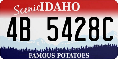 ID license plate 4B5428C
