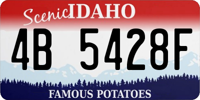ID license plate 4B5428F