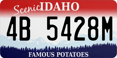 ID license plate 4B5428M