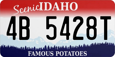 ID license plate 4B5428T