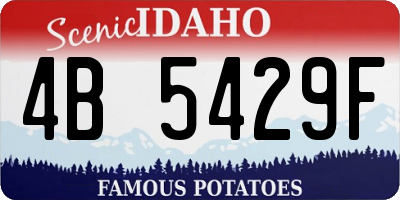 ID license plate 4B5429F