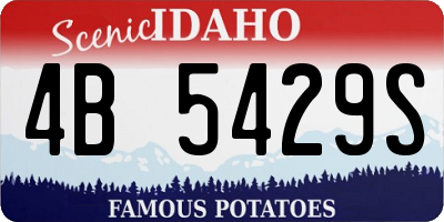 ID license plate 4B5429S