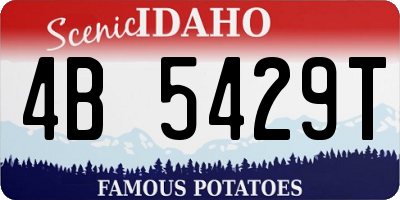 ID license plate 4B5429T