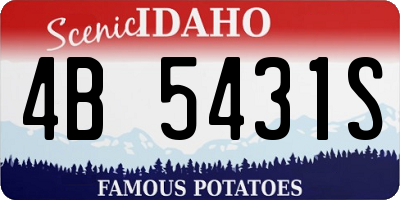 ID license plate 4B5431S