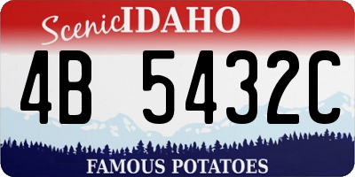 ID license plate 4B5432C