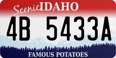ID license plate 4B5433A