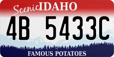 ID license plate 4B5433C