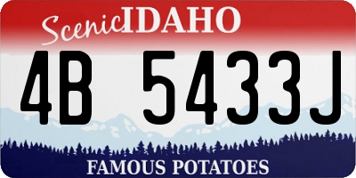 ID license plate 4B5433J