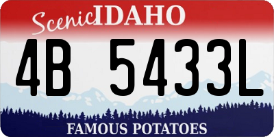 ID license plate 4B5433L