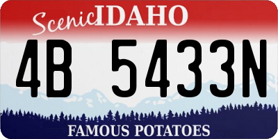 ID license plate 4B5433N