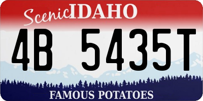 ID license plate 4B5435T