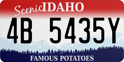 ID license plate 4B5435Y