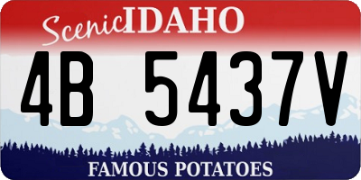 ID license plate 4B5437V