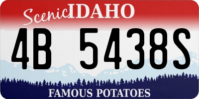 ID license plate 4B5438S
