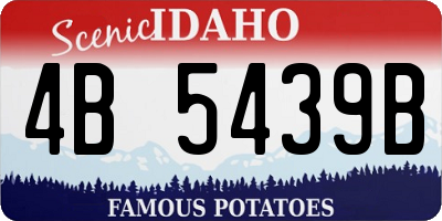 ID license plate 4B5439B