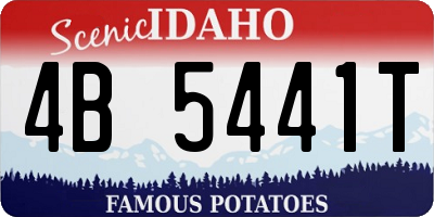 ID license plate 4B5441T