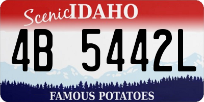 ID license plate 4B5442L