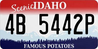 ID license plate 4B5442P