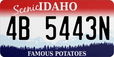 ID license plate 4B5443N