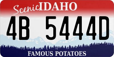 ID license plate 4B5444D