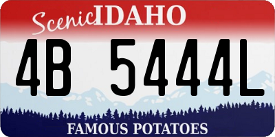 ID license plate 4B5444L