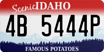 ID license plate 4B5444P