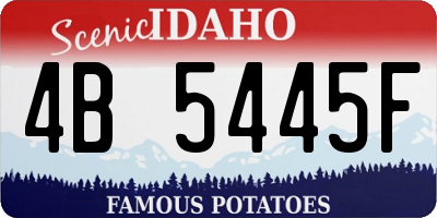 ID license plate 4B5445F